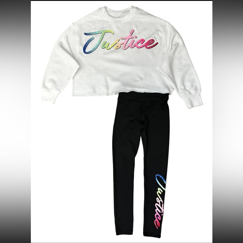 NEW Girls Justice 2 piece Active Set LARGE 12/14